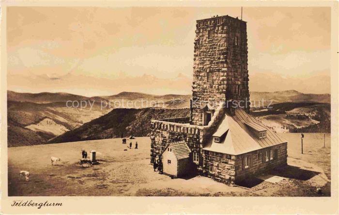 Feldberg 1450m Schwarzwald Feldbergturm Fernsicht Alpenkette