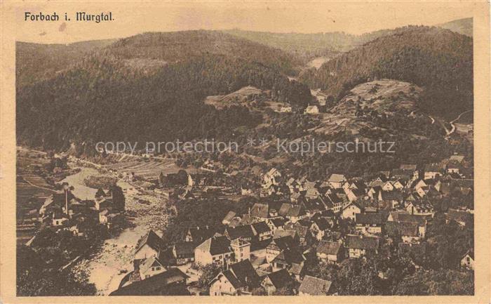 Forbach Baden BW Panorama Murgtal Schwarzwald