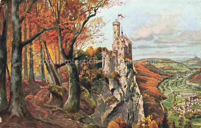 Schloss Lichtenstein Kuenstlerkarte