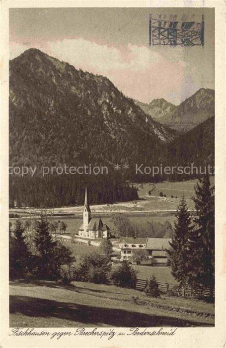 Fischhausen Schliersee Bayern Panorama Blick gegen Brecherspitz und Bodenschneid