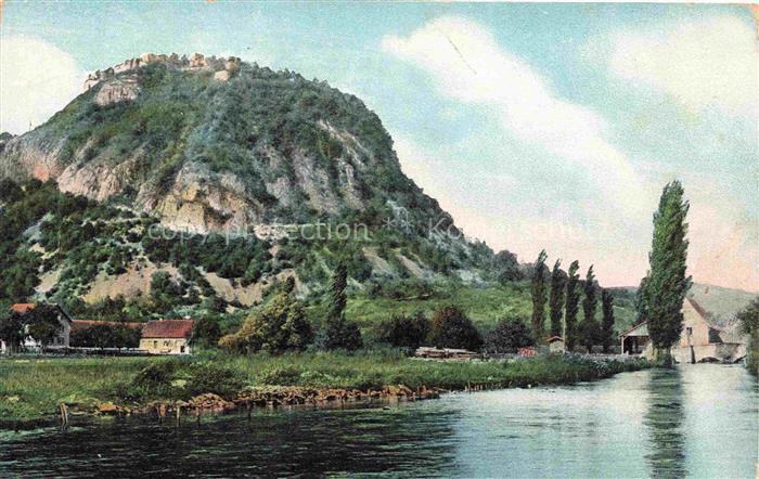 SINGEN Hohentwiel Panorama Blick ueber die Aach zum Hohentwiel