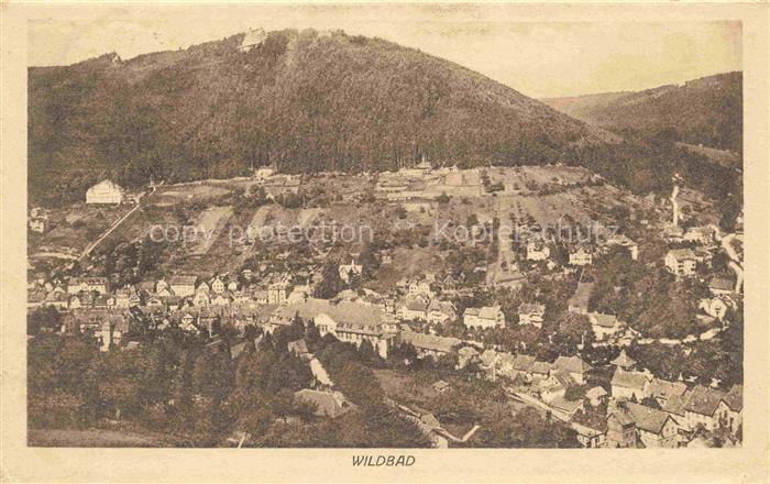 WILDBAD  Schwarzwald Stadtpanorama Feldpost