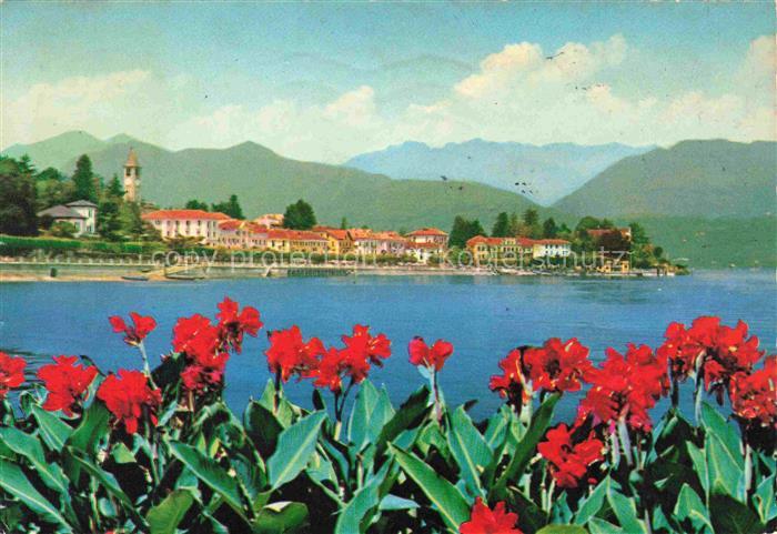 Baveno Lago Maggiore IT Panorama Blumenpracht
