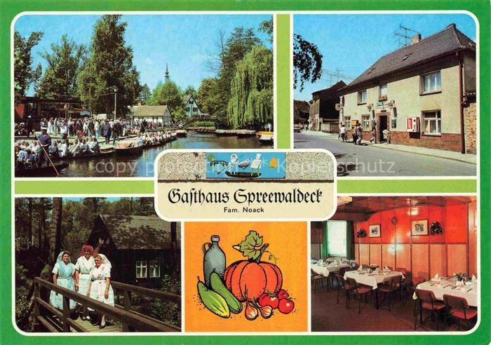 Luebbenau Spreewald Gasthaus Spreewaldeck Restaurant Trachten Kahnfahrten