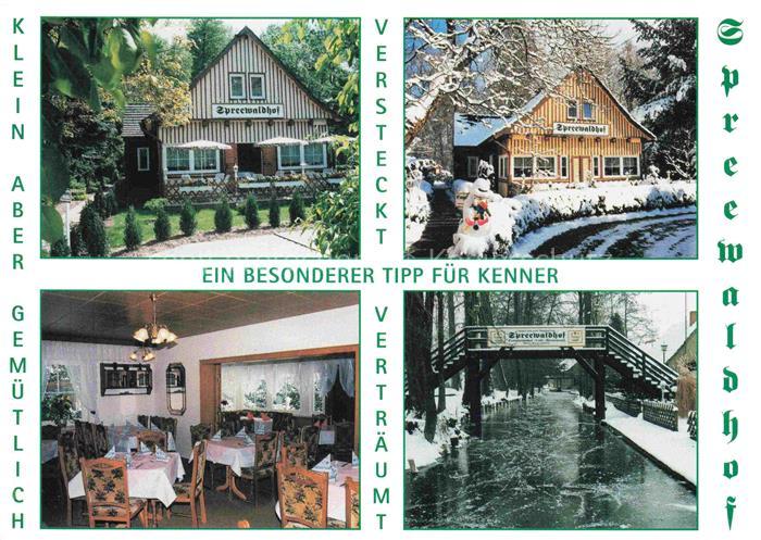 Lehde Luebbenau Spreewald Spreewaldhof Restaurant Wasserstrasse Lehder Fliess