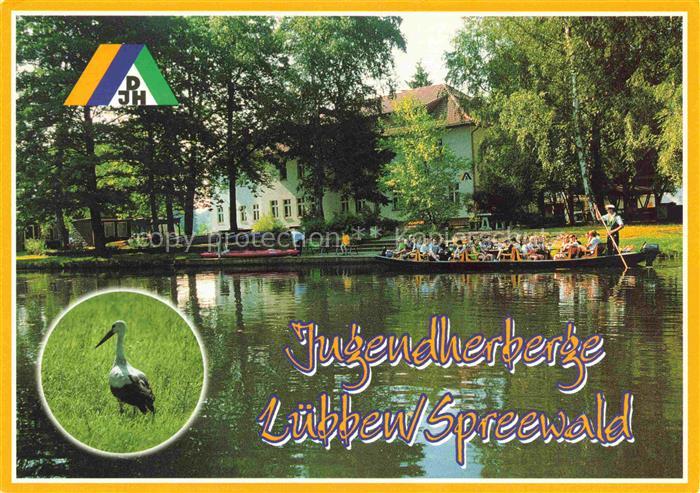 Luebben Spreewald Jugendherberge Kahnfahrten Storch