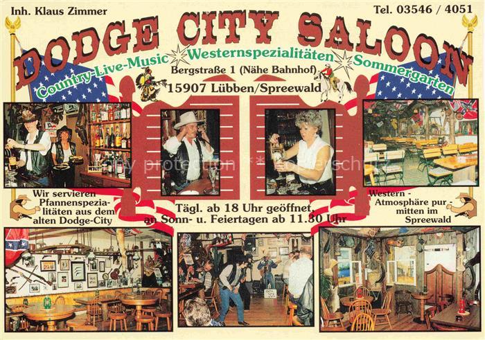 Luebben Spreewald Dodge City Saloon Country Live Music Westernspezialitaeten Som