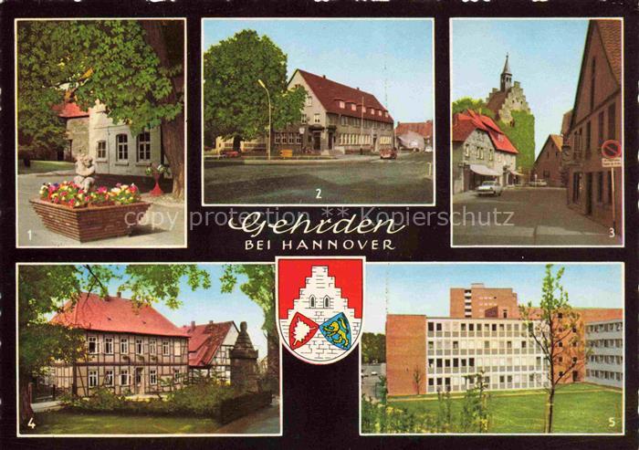 Gehrden  Hannover Brunnen Ratskeller Sparkasse Post Kirche Rathaus Kriegerdenkma