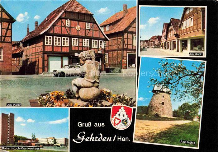 Gehrden  Hannover Partie am Markt Fachwerkhaeuser Alte Muehle Robert-Koch-Kranke