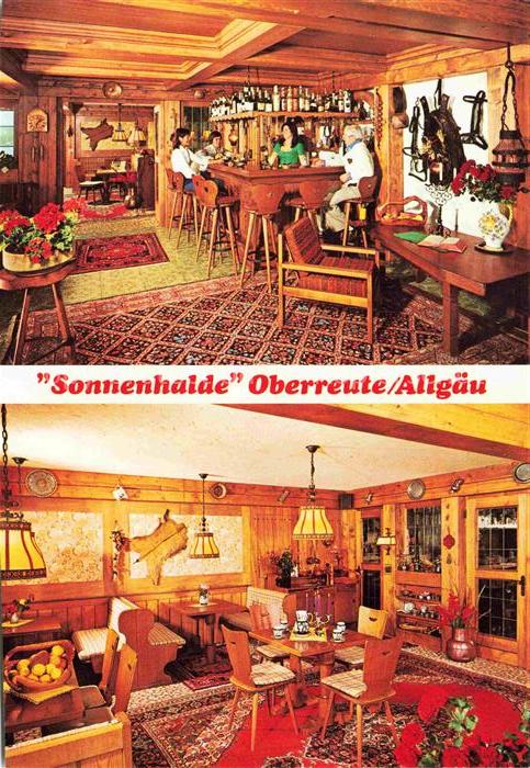 Oberreute Hotel Pension Café Sonnenhalde Gastraum Theke