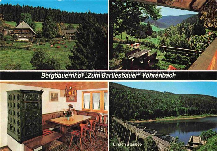 Voehrenbach Bergbauernhof Zum Bartlesbauer Gaststube Linach Stausee Panorama