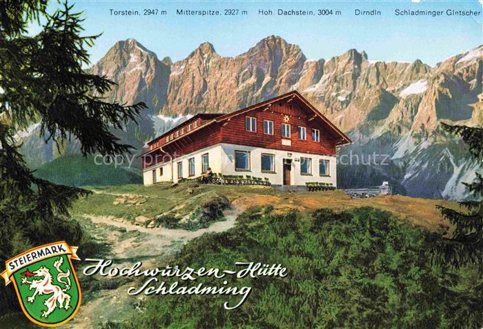 Schladming Obersteiermark AT Hochwurzen-Huette Blick gegen Dachsteingebirge