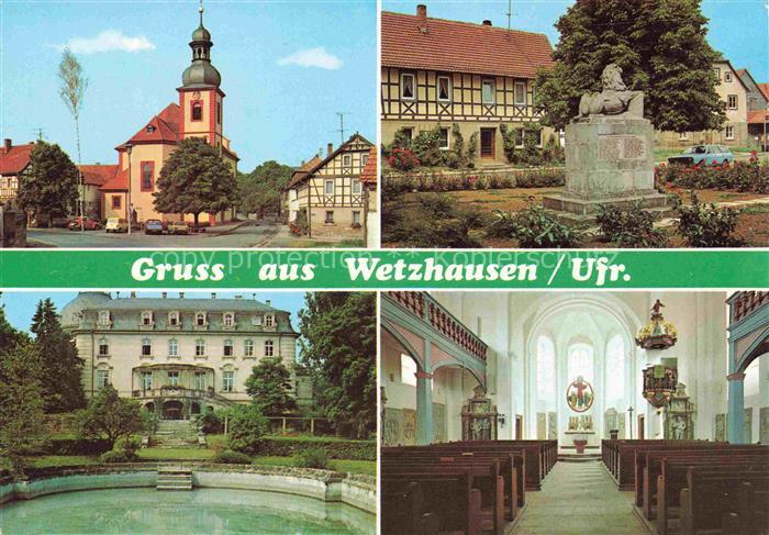 Wetzhausen Stadtlauringen Unterfranken Teilansichten Kirche Innenansicht Denkmal