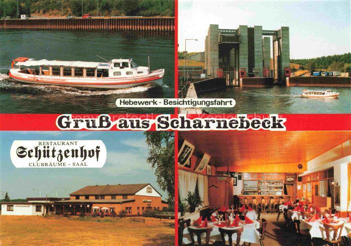 Scharnebeck Lueneburg Groesstes Schiffshebewerk der Welt Restaurant Schuetzenhof