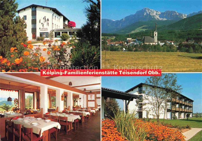 Teisendorf Oberbayern Kolping-Familienferienstaette Speisesaal Ortsansicht mit K