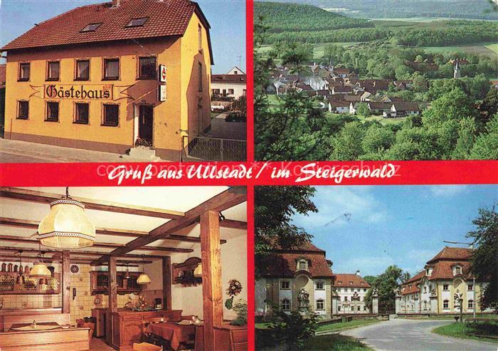 Ullstadt Gasthaus Pension zur Wolfsschlucht Gastraum Hauptstrasse Landschaftspan