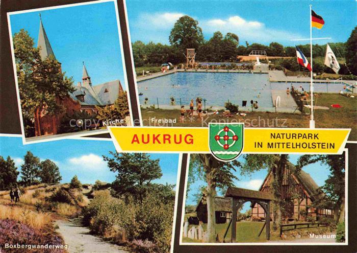 Aukrug Naturpark Mittelholstein Boxbergwanderweg Kirche Freibad Museum