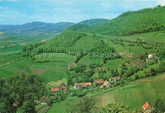 Rinteln Weser Niedersachsen Panorama Blick von der Schaumburg auf Rosenthal und