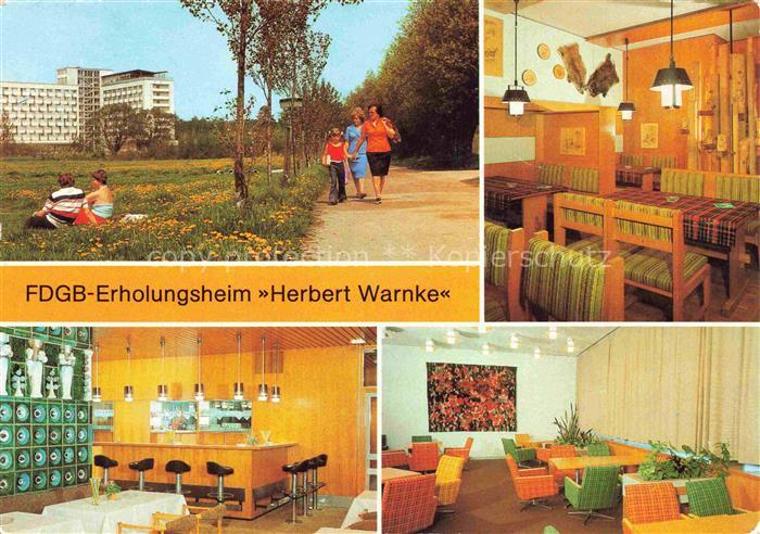 Klink Waren FDGB-Erholungsheim Herbert Warnke Jaegerzimmer Dachcafé Klubraum I