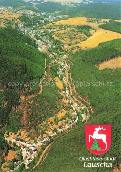 Lauscha Panorama Glasblaeserstadt Thueringer Wald