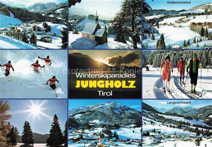 Jungholz Tirol AT und Umgebung Winterpanorama Skilanglauf Tiefschneefahren