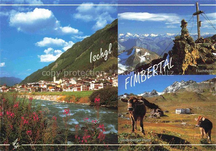 Ischgl Tirol AT Partie am Fluss Panorama Silvretta Ortlerblick Fluchthorn Heidel