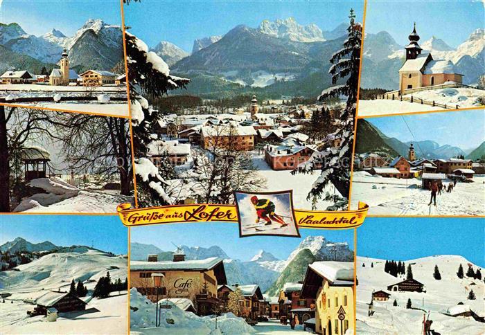 Lofer Pinzgau-Pongau AT Panorama Ferienort Wintersportplatz Skiparadies Loferer