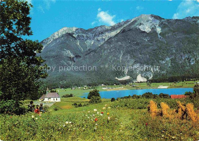 Passriach Pressegger See Kaernten AT Panorama Presseggersee und Spitzegel Gailta