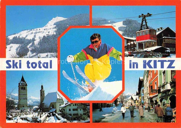 Kitzbuehel Tirol AT Teilansichten Skiparadies in den Alpen Ortsmotive Bergbahn H