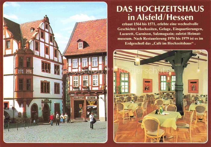 Alsfeld Hochzeitshaus Historisches Gebaeude 16. Jhdt. Restaurant Fachwerkhaus