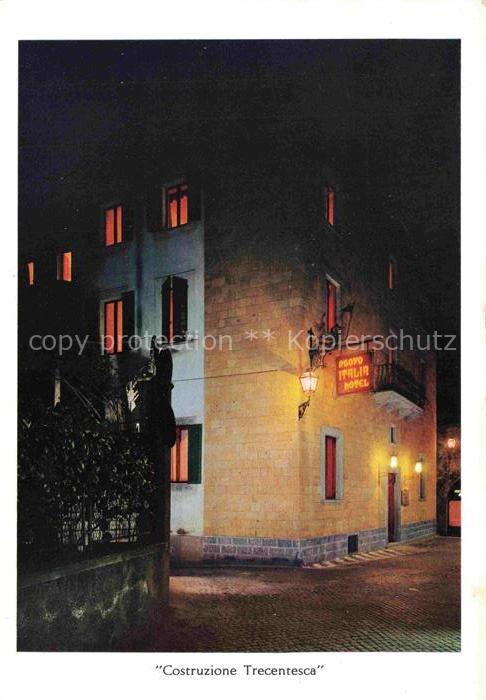 Orvieto Terni Umbria IT Grand Hotel Italia di notte Costruzione Trecentesca