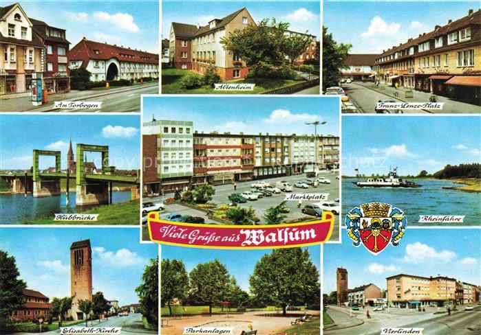 Walsum Duisburg Torbogen Hubbruecke Kirche Altenheim Marktplatz Parkanlagen Fran