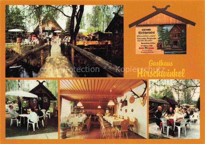Lehde Luebbenau Spreewald Gasthaus Hirschwinkel Gastraum Terrasse