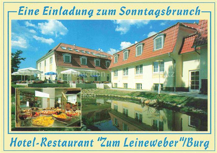 Burg Spreewald Brandenburg Hotel Restaurant Zum Leineweber Buffet