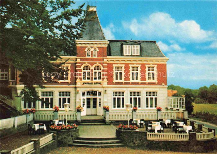 Gluesing Lauenburg Waldhaus Gluesing Terrasse Ausflugsziel an der Elbe