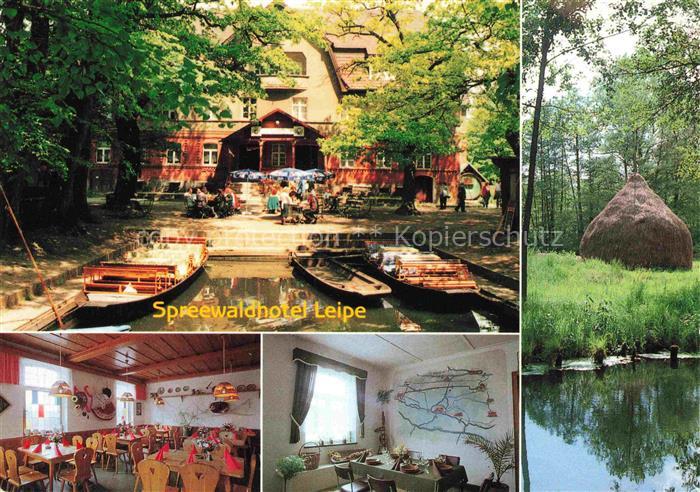Leipe Luebbenau Spreewald Spreewaldhotel Restaurant Wasserstrasse Kahnfahrten