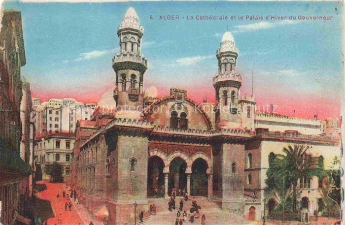 ALGER  Algerie La Cathédrale et Palais d'Hiver du Gouv