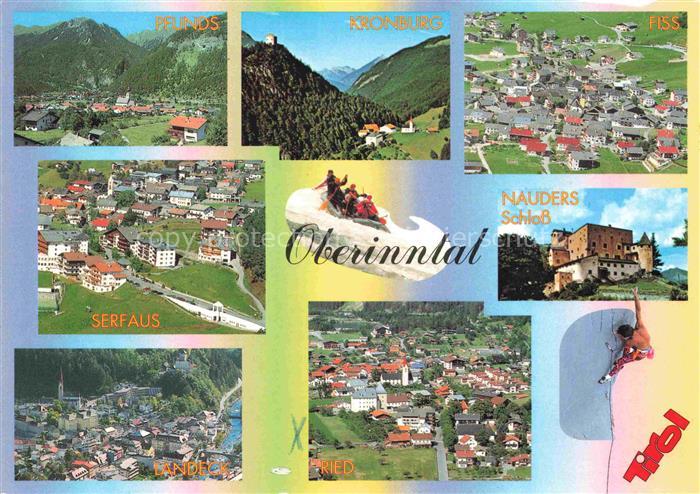 Oberinntal Panorama Ortschaften der Region Fliegeraufnahmen