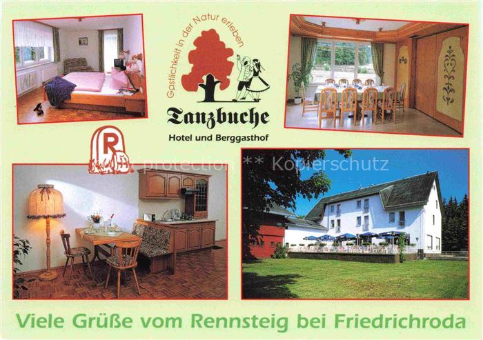 Friedrichroda Thueringen Hotel Berggasthof Tanzbuche Gastraum Fremdenzimmer