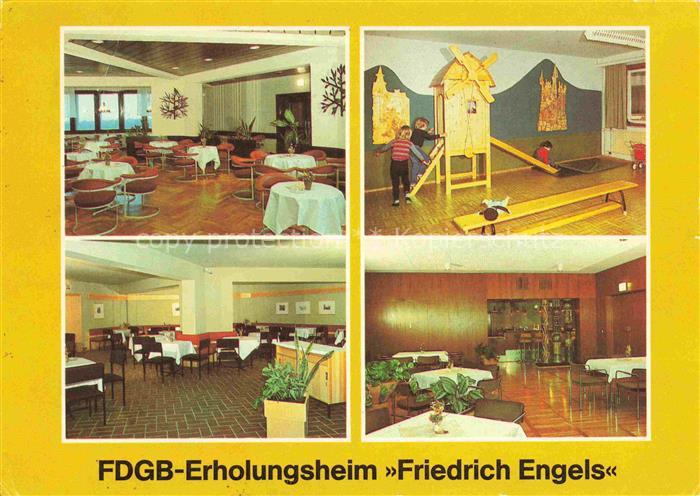 Templin FDGB-Erholungsheim Friedrich Engels Dachcafé Kinderspielzimmer Klubkelle
