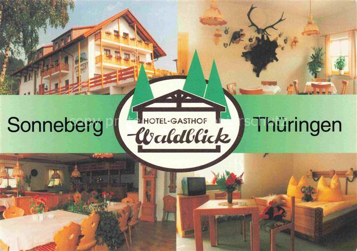 Sonneberg  Thueringen Hotel Gasthof Waldblick Gastraum Fremdenzimmer