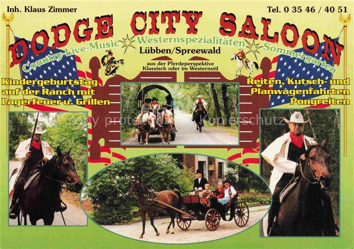 Luebben Spreewald Dodge City Saloon Country Live-Music Westernspezialitaeten Som