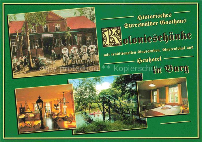 Burg Spreewald Brandenburg Historisches Spreewaelder Gasthaus Kolonieschaenke Ga
