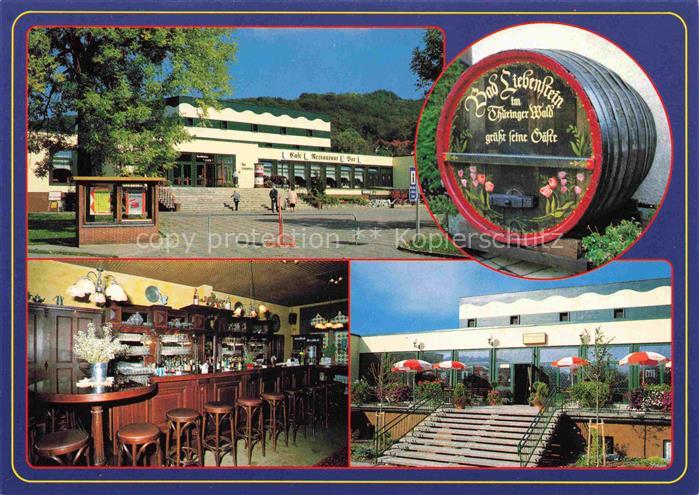 Bad Liebenstein Restaurant Café Tanzbar Schweizer Stuben Terrasse Weinfass