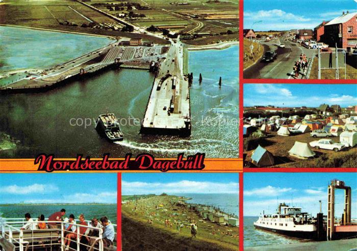 Dagebuell Faehrhafen Luftaufnahme Campingplatz Strand