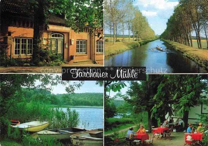 Farchau Ratzeburg Gaststaette Pension Farchauer Muehle Gaststaette Terrasse Boot