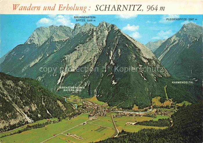 Scharnitz Panorama Erholungs- und Grenzort Alpen