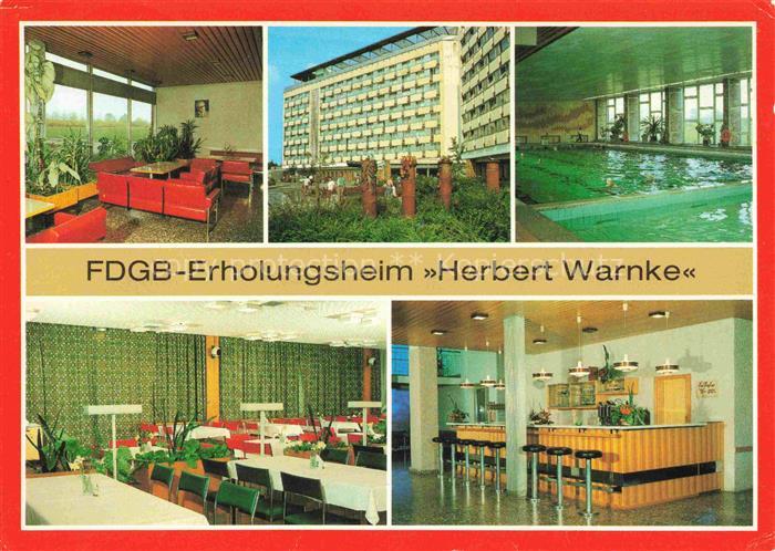Klink Waren FDGB-Erholungsheim Herbert Warnke Empfangshalle Schwimmhalle Restaur