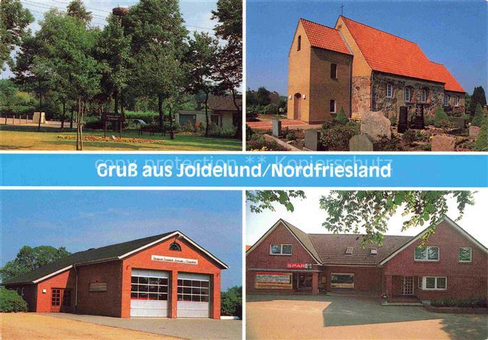 Joldelund Ortsmotive Kirche Sparmarkt Feuerwehr