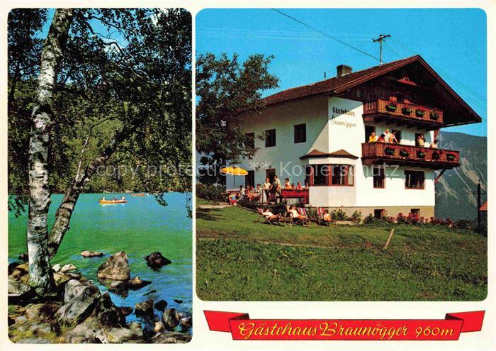 Piburg oetz Tirol AT Gaestehaus Braunoegger Uferpartie am See